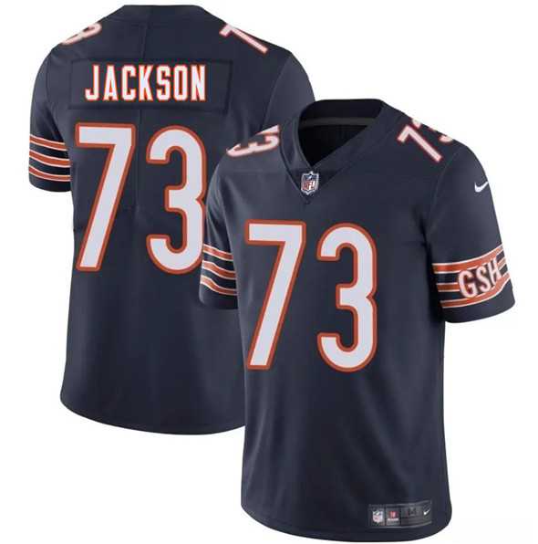 Men & Women & Youth Chicago Bears #73 Jonah Jackson Navy 2025 Vapor Stitched Jersey